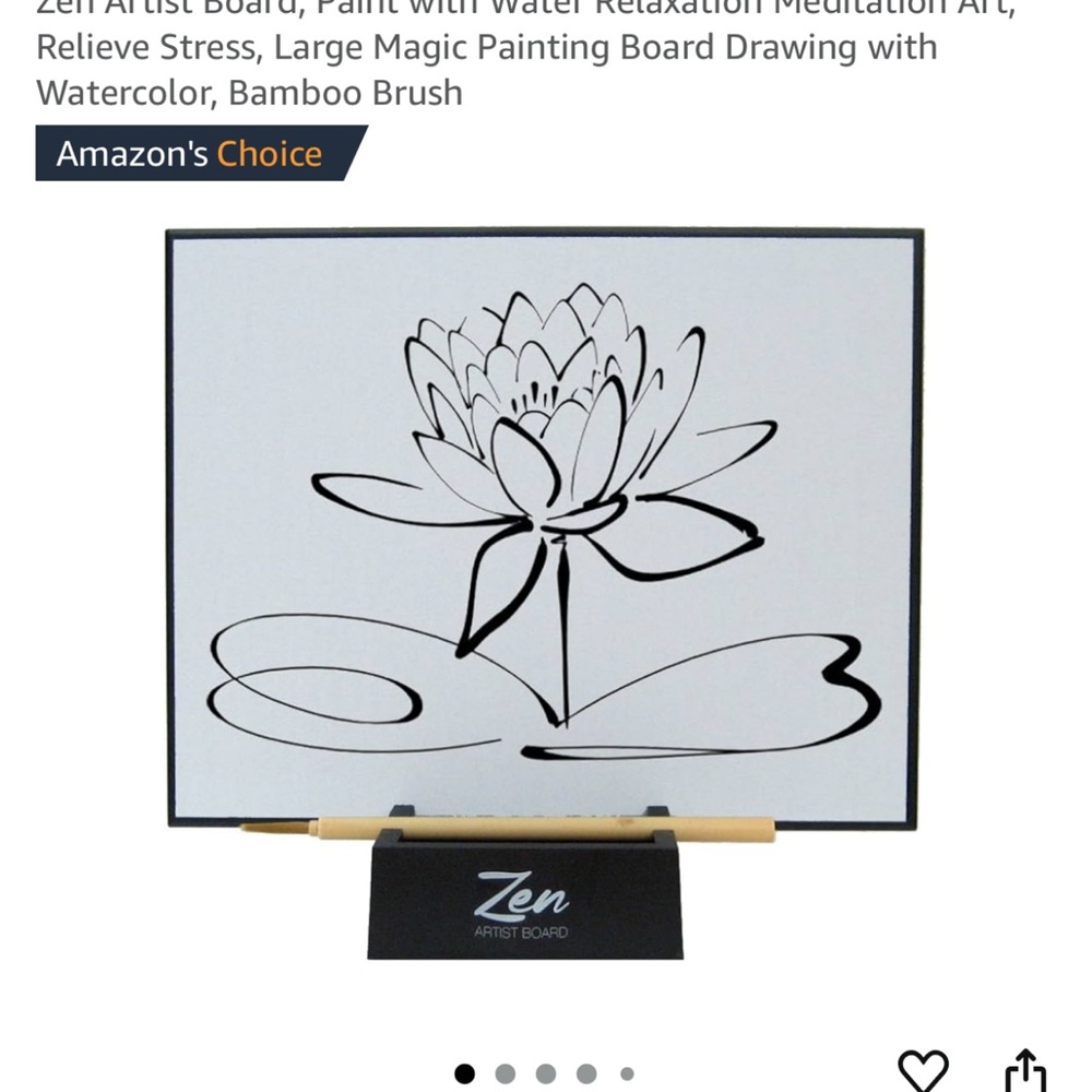 Zen Artist Board with Bamboo Brush